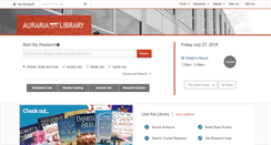 Desktop Screenshot of library.auraria.edu