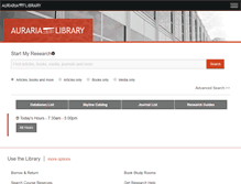 Tablet Screenshot of library.auraria.edu